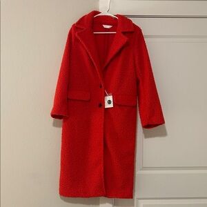LC Lauren Conrad Red Teddy Jacket